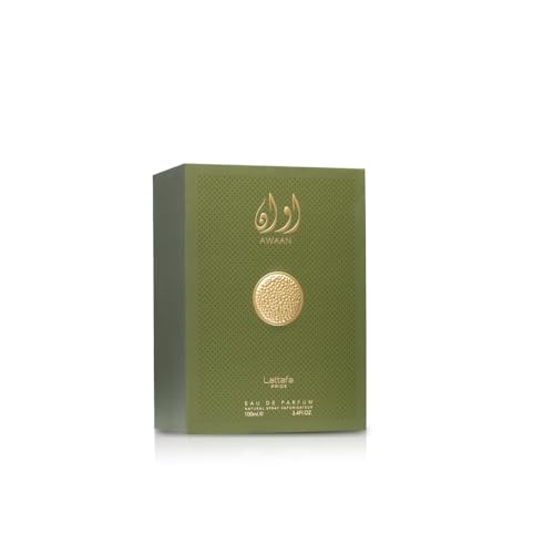 Lattafa Awaan Gold Eau De Parfum Spray for Unisex, 3.4 Ounce