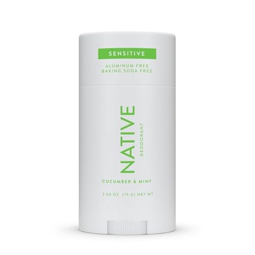 Native Aluminum-Free Clean Deodorant with Natural Derived Ingredients, 72HR odor control | Sensitive Deodorant for Women and Men | Baking Soda, Coconut Oil, Shea Butter | Cucumber & Mint