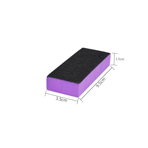 2 Pack Buffer Block, Professional Manicure Tools Kits, 100/180 Grit, Black Nail Pedicure File and Sanding Buffing Grinding Plisher File