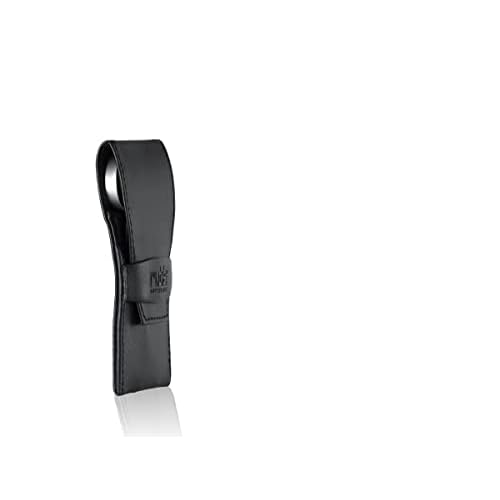 Rubis 3-Piece Manicure Set for Men and Women with Black Leather Case, Includes Tweezers, Nail Scissors, and Glass Bead Nail File, 1K400,Rubis Switzerland Swiss Made World Renowned Precision