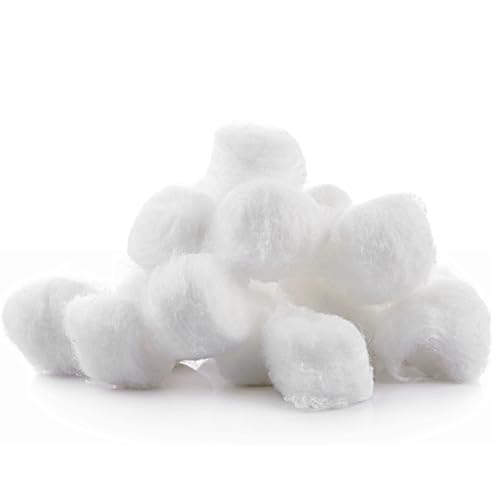 Vakly Cotton Balls [Pack of 2000] Medium 1 Inch Non-Sterile Absorbent 100% Cotton Prepping Balls for Make-Up, Nail Polish Removal, Applying Oil Lotion or Powder, Crafts