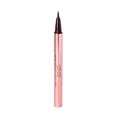 Lawless Women's Easy Eyes Ultra Precise Liquid Liner, Caviar, Black, 0.011 Fl Oz