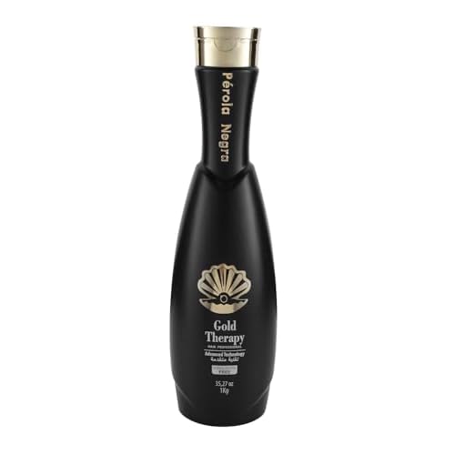 Perola Negra Gold Therapy Hair - Treatment Complex Blowout - Brazilian Keratin - Formaldehyde Free - Hair Straightening 35.2 Fl.oz