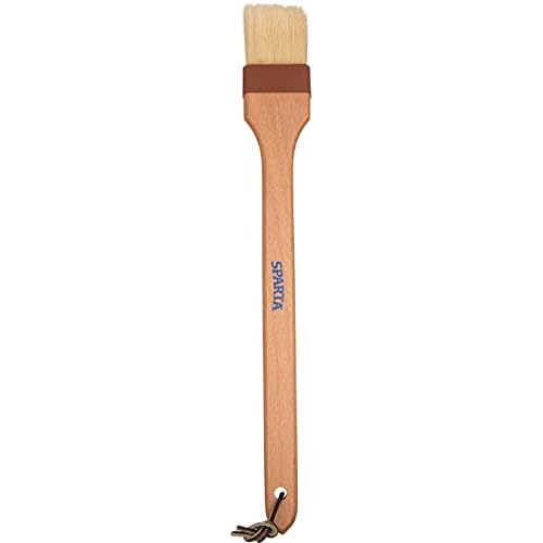 SPARTA 4037000 Boarhair Angled Pastry Brush, Basting Brush With Handle Hole, 2 Inches, Brown, (Pack of 12)