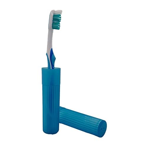 Toothbrush Holder (Blue) - Made in The USA. W/Ventilation Holes.