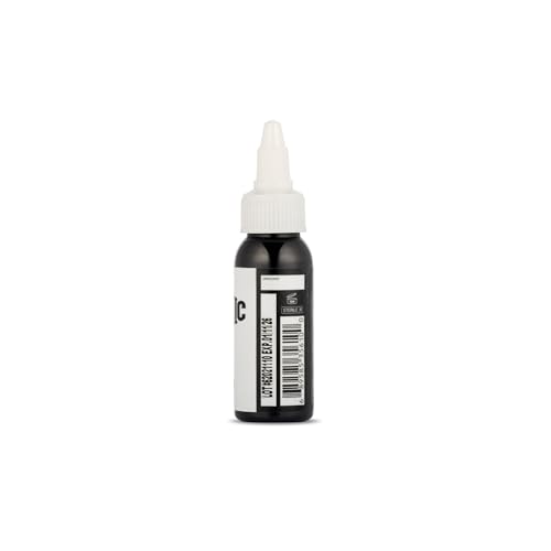 Dynamic Color Co. - Black Tattoo Ink, Long Lasting Vivid Color, Sterilized, Made in USA, Since 1990 (1 oz Bottle)