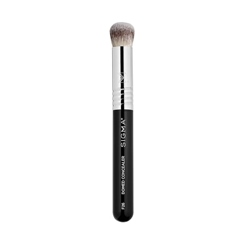 Sigma Beauty F26 Domed Concealer Brush ? Under Eye Corrector, Ultra-Soft Dense Rounded Fibers, Waterproof Handle with SigmaAlloy Ferrule ? Makeup Brush for Cream or Liquid, Ideal for Women's Makeup