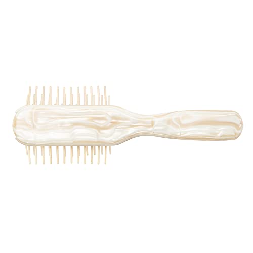 Ibiza Hair Detangling Brush with Wooden Pins (Pearl Series) | Stimulates Scalp & Reduces Drying Time | Ideal for All Hair Types