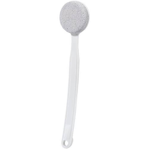 Pumice Stone for Feet with Long Handle 13.7", Hard Skin Callus Remover, Scrubber and Exfoliator for Dead Dry Skin, Softer & Smoother Feet, Pedicure Tool (Curved)