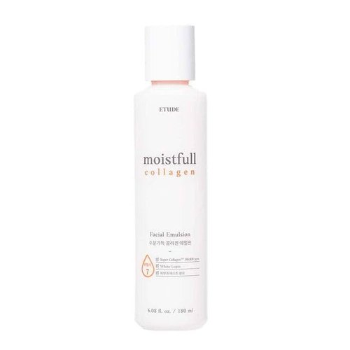 Etude Moistfull Collagen Facial Emulsion, Face Moisturizer, Super Collagen Water, Lupinus Albus Protein, Soft Milk Type Texture, Human Skin Patch Test Completed, Korean Skin Care, Beauty (6.08 Fl Oz)