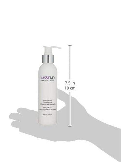NassifMD Pure Hydration Facial Cleanser, Hydrating Face Cleanser with Vitamin C, Matcha Hemp Hydrating Cleanser (6oz)