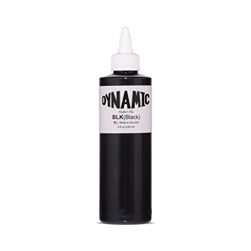 Dynamic Color Co - Make Your Own Greywash Tattoo Ink Set, Includes 8 oz Bottle Set of Black Ink and Mixing Solution