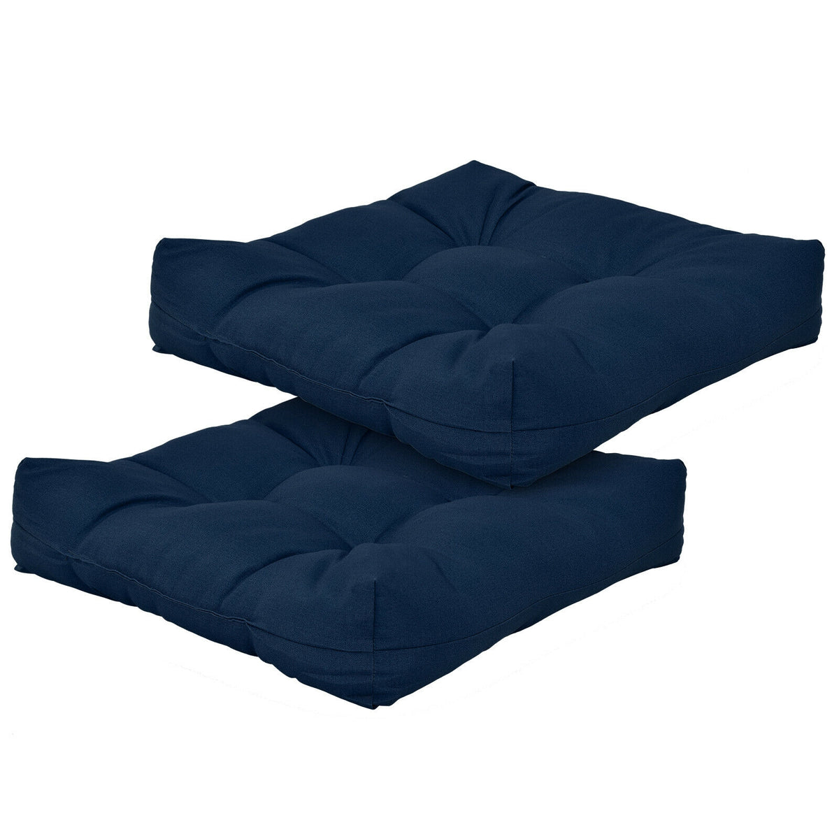 21" Seat Cushion Set of 2, Navy - Patio Chair Pad