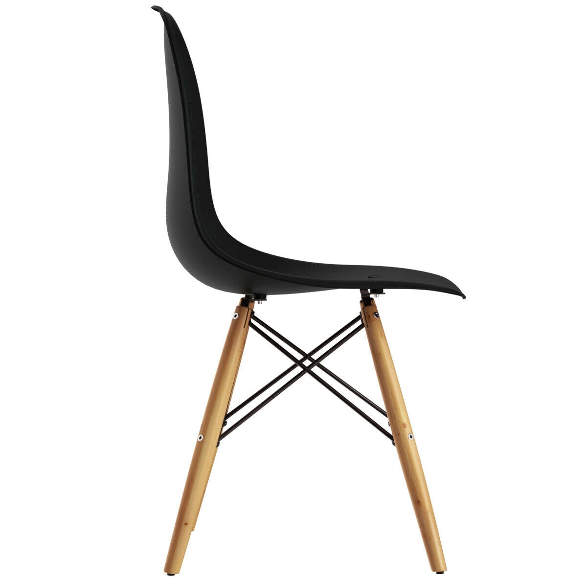 Mid-Century Dining Side Chair Set of 2 - Black