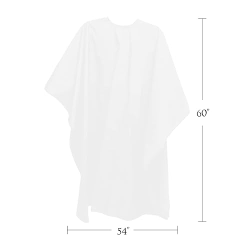 Betty Dain Lightweight Nylon Hair Cutting/Styling Cape, Water Resistant, Machine Washable, Snap Closure, 54 x 60 inch
