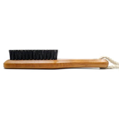 Soft Bristle Brush - Boar Bristle for Men and Women, Slicking Back, Fine and Sleek Hair - Beard Brush (wolf)