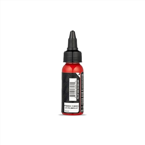 Dynamic Color Co - Platinum Collection Pure Red Tattoo Ink, Reach Compliant Premium Tattoo Ink, Safe for European Regulations, Made in Spain, (1 oz Bottle)