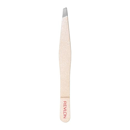 Revlon Designer Series Slant Tweezer, High Precision, Made With Long Lasting Stainless Steel, Stocking Stuffer for Women, 1 Count