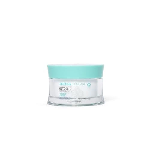 Serious Skincare Glycolic Skin Renewal Set - Retexturizing Serum - Facial Moisture Cream - Face Wash Cleanser - Balancing Blue Tansy Extract - Improve Appearance of Lines, Wrinkles and Enlarged Pores