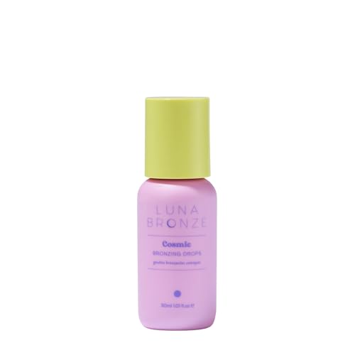 Luna Bronze Cosmic Bronzing Drops | Lightweight, Hydrating & Washable Liquid Bronze Drops | Non-Greasy Formula Enriched with Sodium Hyaluronate & Shea Butter | Responsible Mica (30ml/1.01 fl. oz)