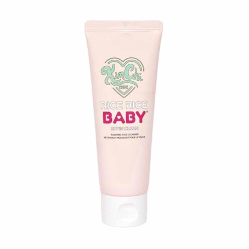 Kimchi Chic Rice Rice Baby Foaming Makeup Removing Face Cleanser - with Rice Extract & Collagen, Deep Cleans, Soothes, & Removes Makeup - 3.38 fl oz
