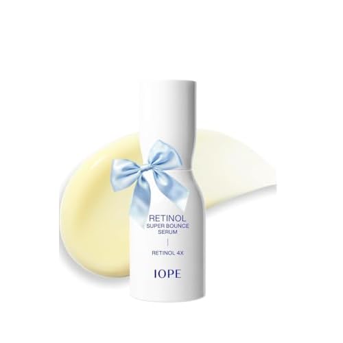 IOPE Retinol Super Bounce Serum | Korean Retinoid Eye Treatment for Anti-Aging, Beginner Friendly, Reduction in Fine Lines & Wrinkles, Firming and Rejuvenating, Daily Glow Routine, 1.01 Fl Oz.