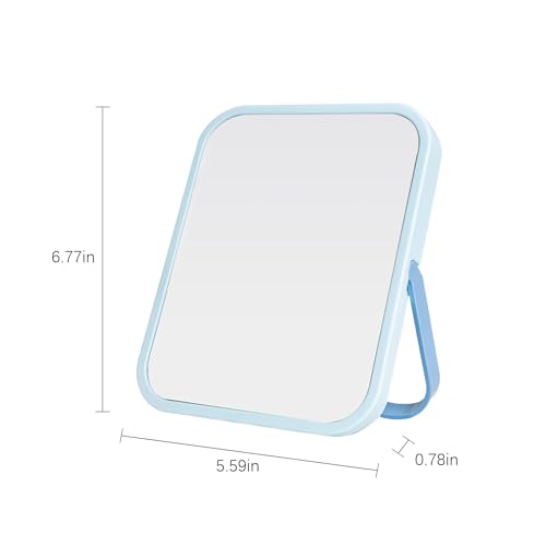 Desk Mirror, 6.7 Inch Vanity Mirror, Makeup Mirror with 1-Hanging Port, 1 Travel Makeup Mirror with U-Shaped Bracket for Makeup Desk £¦ Dressing Room (Green)