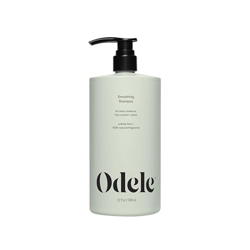 Odele Smoothing Sulfate-Free Shampoo for Extra Moisture, Frizz Control, Shine, and Straight to Curly Hair Types, 32 Fl Oz
