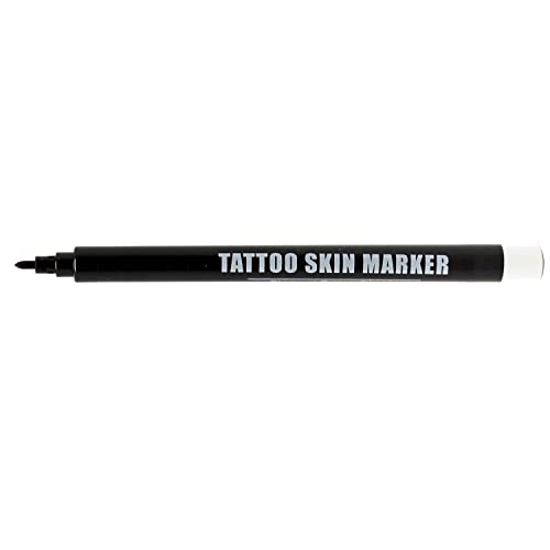 Element Tattoo Supply Body Marker Pens - Temporary Tattoo Markers for Skin, Body Safe & Washable Skin Scribes for Tattooing, Sketching & Freehand Drawing, Purple Bold Tip, 5 Pack
