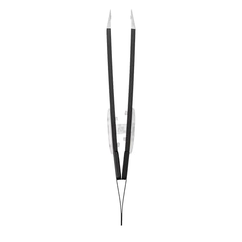 SEKI EDGE SS-518 Amazing Tweezer - Slant Tip Stainless Steel Black