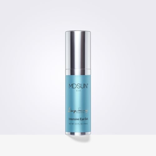 MDSUN Intensive Eye Gel, Alcohol Free, Support Natural Collagen, Keep Skin Moisturized, Radiant & Reduce Lines, Wrinkles, Puffiness, Dark Circles, 15mL