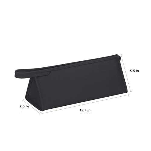 Buwico PU Leather Travel Case Portable Storage Bag for Dyson Airwrap Styler/Dyson Supersonic Hair Dryer, Waterproof Anti-scratch Dustproof Shockproof Protection Organizer Travel Gift Case (Black)