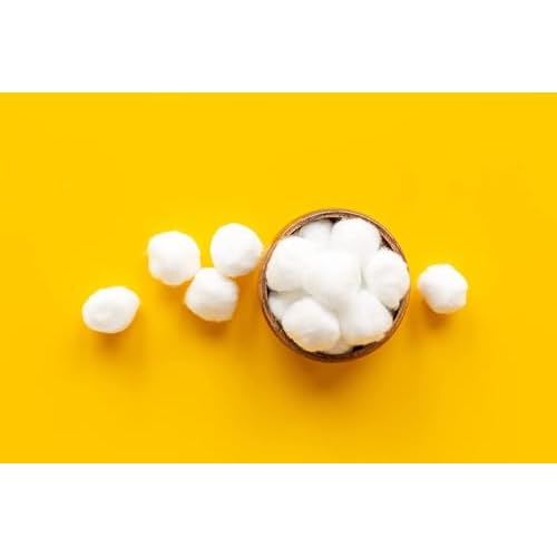 DecorRack 1000 [Large] Cotton Balls Bulk Pack for Make-Up, Nail Polish Removal, Applying Oil Lotion or Powder, Multi-Purpose Balls Made from 100% Natural Cotton, Soft and Absorbent (1000 Count)