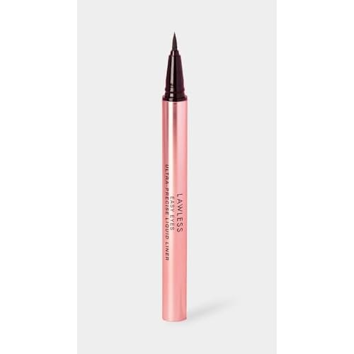 Lawless Women's Easy Eyes Ultra Precise Liquid Liner, Caviar, Black, 0.011 Fl Oz