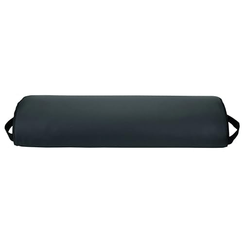 ForPro Premium Jumbo Half-Round Bolster Pillow for Massage and Yoga, Oil and Stain-Resistant, 9¡±W x 4.5" H x 26¡±L, Black