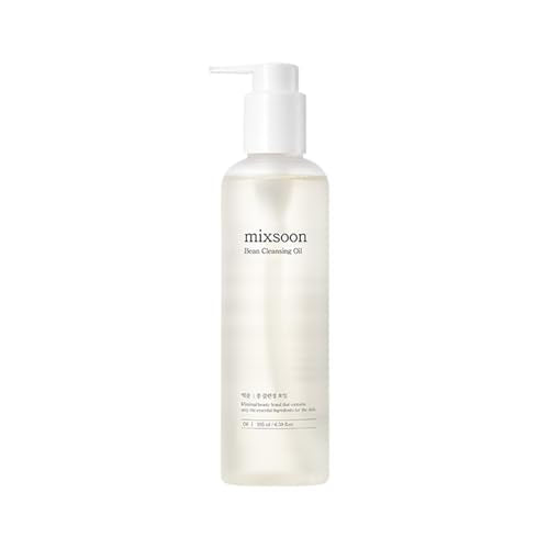 mixsoon Bean Cleansing Oil - Lightweight Oil Deep Cleansing and Makeup Remover, Fermented Bean, Hydrating and Balancing for Smooth Skin 195ml / 6.59 fl.oz. Korean Glass Skin Care