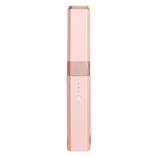 Cordless Hair Straightener, 2 in 1 Portable Mini Ceramic Flat Iron and Curler, USB-C Rechargeable Travel Straightener, Lock in Moisture & Shine, 3 Levels Adjustable (Pink)