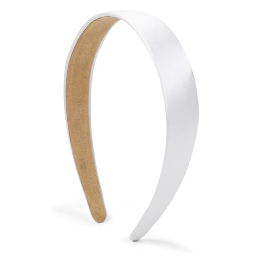 WOVOWOVO White Headbands for Women Girls Satin Headband