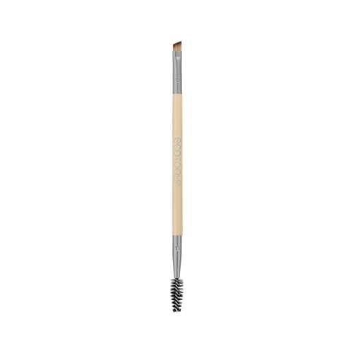 EcoTools Eyebrow Brush Duo, Tame, Sculpt & Fill in Brows, Multipurpose For Eyebrow Gel, Powder, & Cream, Dual-Ended Spoolie & Angled Brow Brush, Eco Friendly, Cruelty-Free, & Vegan, 1 Count