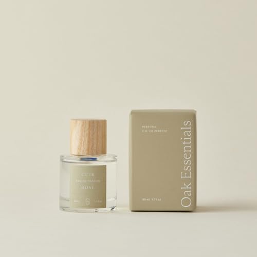 Oak Essentials Cuir Rose Eau De Parfum | Clean Fresh Floral Fragrance with Rose, Cassis, Saffron & Amber, 50 mL