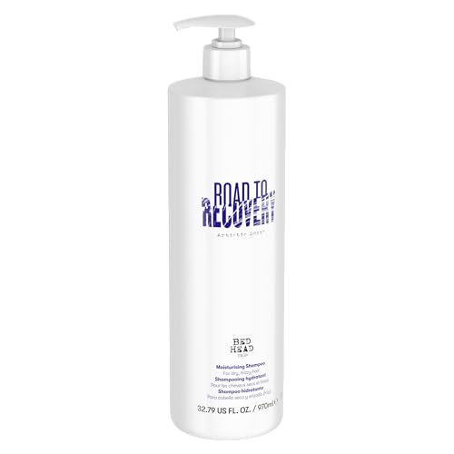 TIGI Bed Head Artistic Edit Moisturizing Shampoo For Damaged Hair Road to Recovery With Keratin and Coconut Oil, 32.79 fl oz, Case of 6