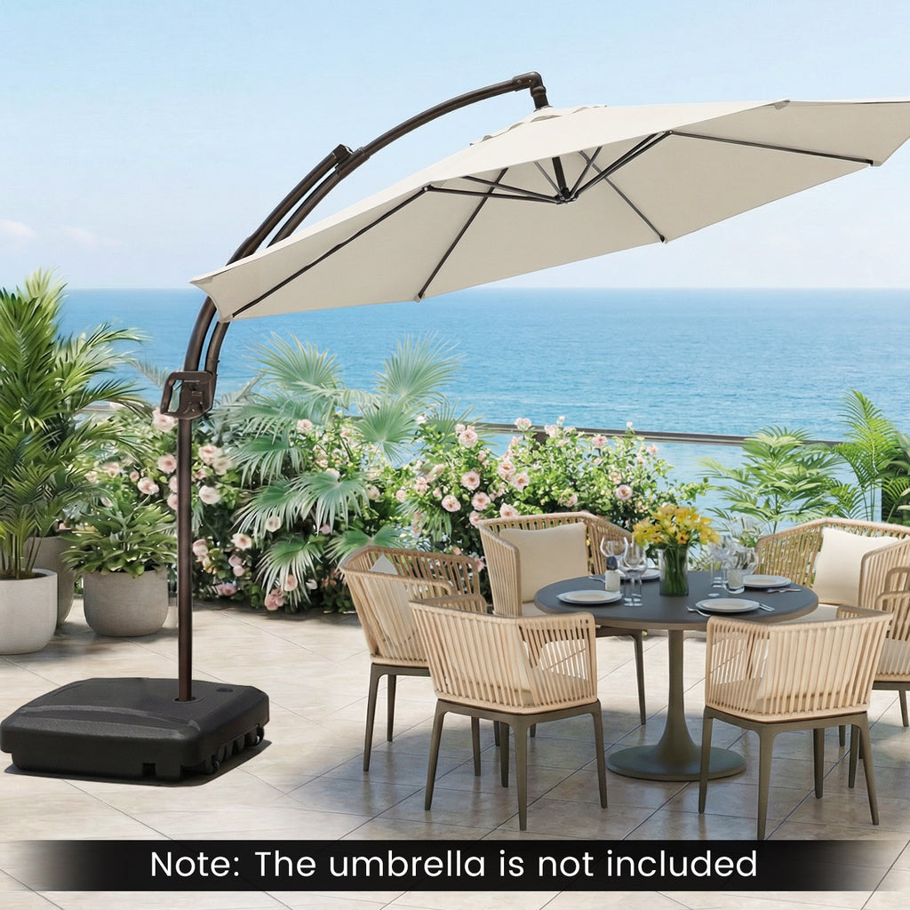 225 LBS Cantilever Umbrella Base with Wheels