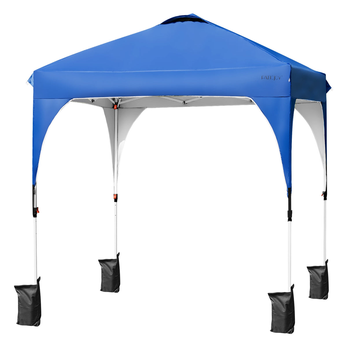 6.6 x 6.6 Feet Pop Up Canopy Tent Height Adjustable Blue