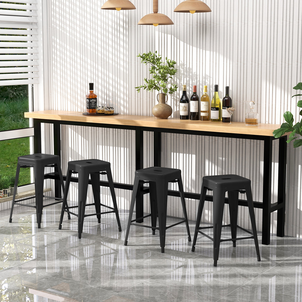 24 Inch Cafe Side Chair with Removable Back - Gun Middle Back