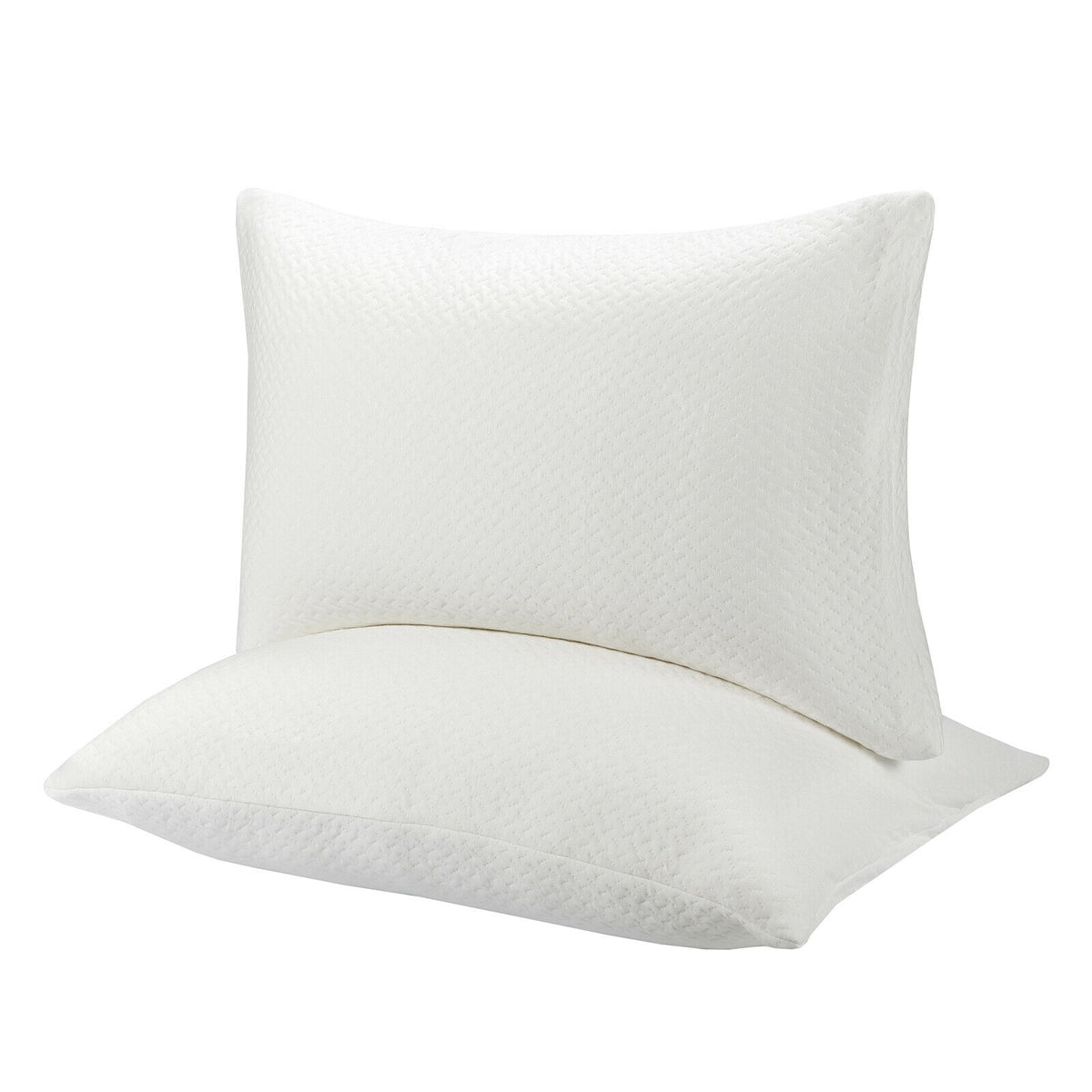 Shredded Memory Foam Bed Pillows Queen, 28x18 Inch (Set of 2)