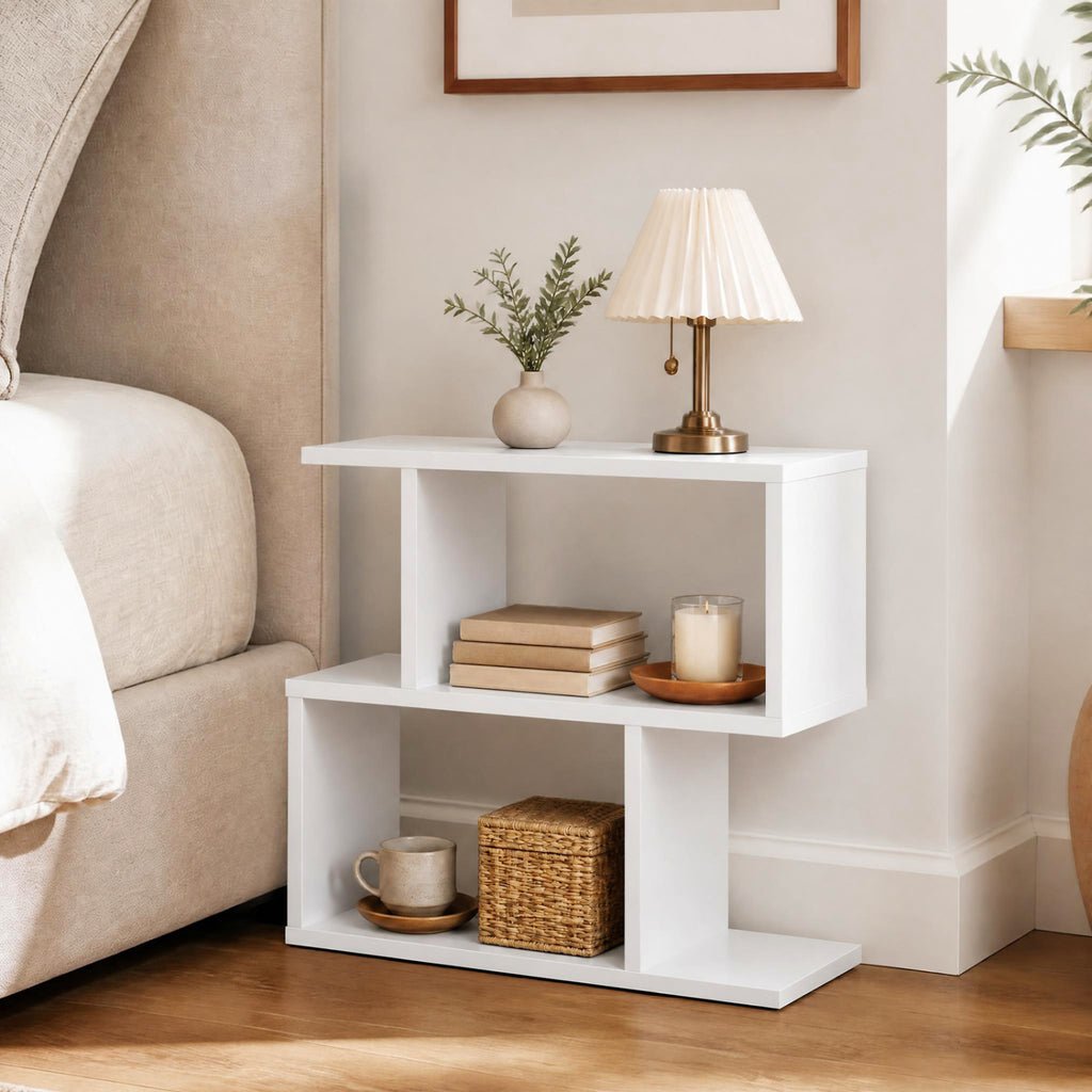 3-Tier Open Storage Shelf, White