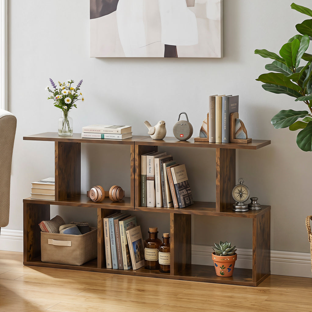 3-Tier Open Shelf Storage Unit - Brown