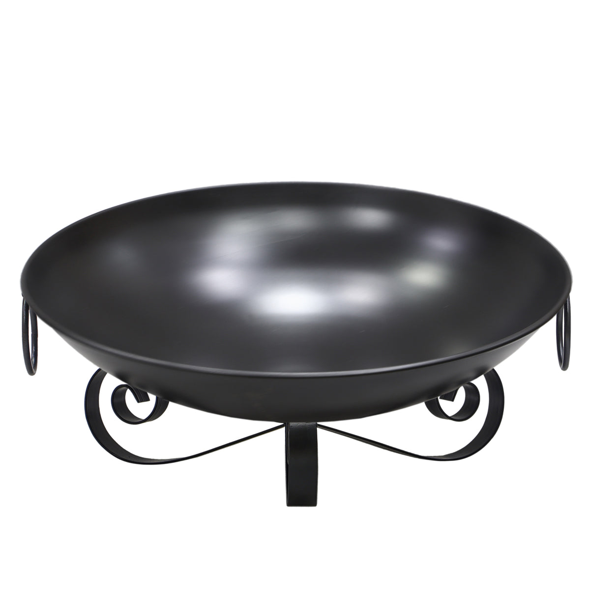 24 Inch Fire Pit Bowl - Heavy-Duty Metal Wood-Burning Firepit