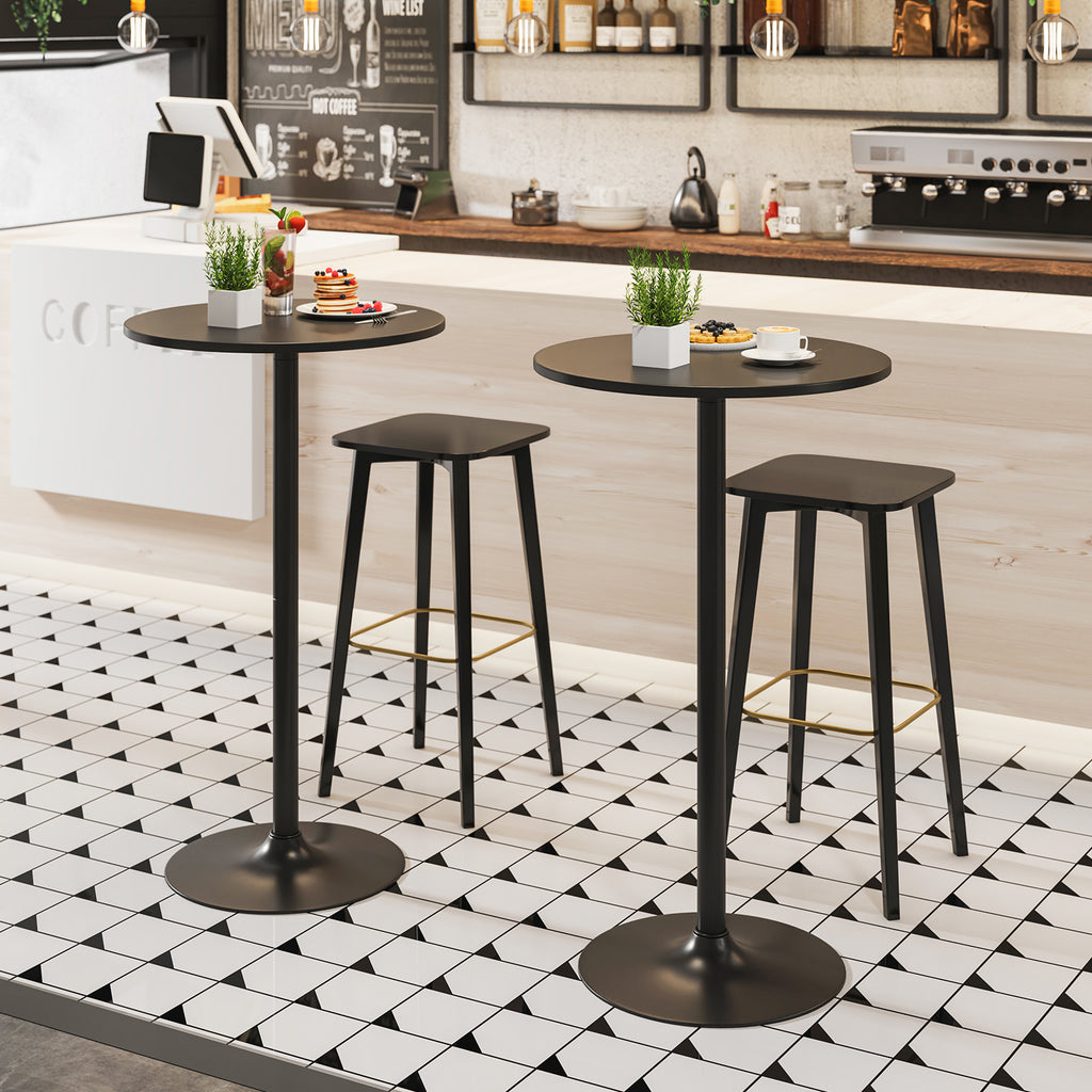 24 Inch Round Cocktail Table with Metal Base - 1 Piece
