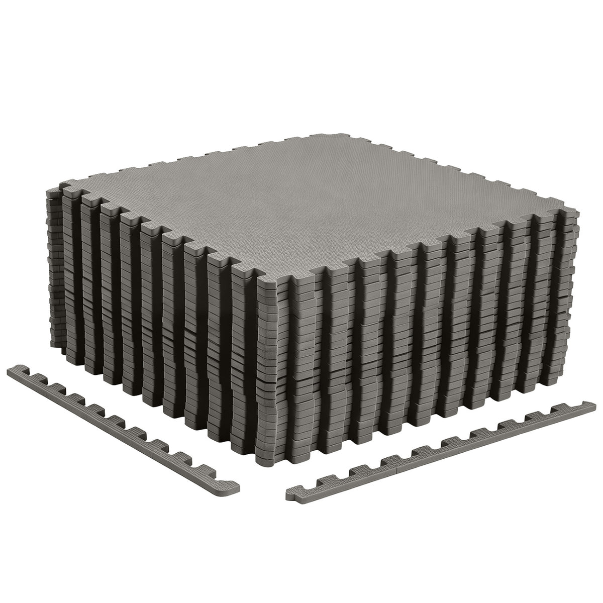 Gray 24 Pack Non-Slip Interlocking EVA Foam Floor Tiles - Home & Gym Use